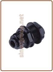 Bulkhead connector with plastic ring OD tube (Thread Size M) 6MM x 6MM (M16XP1)