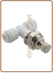 Bulkhead control valve Union Connector OD tube - OD tube 1/4" x 1/4"
