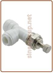 Bulkhead control valve Elbow Union OD tube - OD tube 1/4" x 1/4"
