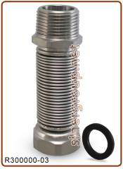 Tubo inox M.F. 1" estensibile da 10 cm. a 20 cm.