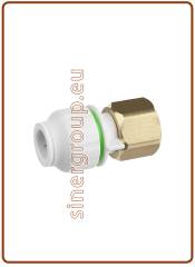 Intermedio diritto girevole Ø tubo - filetto ottone BSPP 10MM x 1/2" (250)