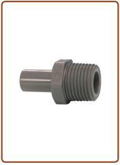 Terminale con codolo Ø codolo  - filetto BSPT conico 3/8" x 3/8"