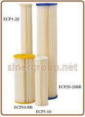 Pentek ECP5-10BB pleated polyester cartridge 4-1/2" x 9-3/4" (114 mm x 248 mm) - 5 micron (8)