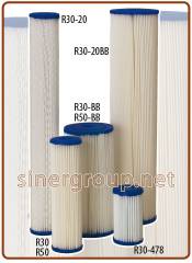 Pentek R50-BB pleated polyester cartridge 4-1/2" x 9-3/4" (114 mm x 248 mm) - 50 micron (8)