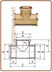 Raccordo a "T" F.F.F. 3/8" (32)