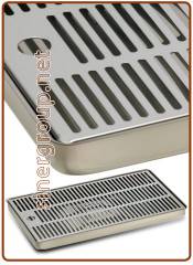 Raccogligocce per colonnine INOX - 220 x 150 x 30 mm.