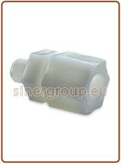 Terminale diritto NY Ø tubo - filetto NPT M. con dado compressione 1/4" x 3/8"