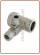 Ball valve with compression fitting - Tube 1/4" - Thread 1/2" M. x 1/2" F.
