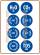 Round sticker water,Co2 inlet/outlet 20x20 mm.