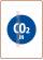 Round sticker 20x20 mm. " Co2 IN "