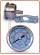 Glycerin pressure gauge for board installation 1/8" (OD 4cm.)