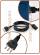 EU power supply cable Female IEC plug - Italian 3-plug Black