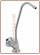 Long reach faucet 1-way with pommel 1/4" (50)