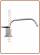 1034 Long reach 1-way under window faucet 1/4" Chrome