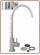 1104 1-way metal free faucet with integrated LED 1/4" O.D. tube