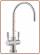 2103 Stainless steel 2-ways faucet 1/4" Brushed nickel (10)