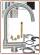 3072 3-way folding under window faucet 3/8" Glazed chrome