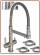 3080 3-way stainless steel metal free faucet 3/8" Brushed nickel