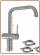 3082 3-way stainless steel faucet 3/8"