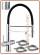 3085 3-way spring faucet 3/8" Chrome