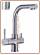 Forum 3-way metal free faucet 3/8" chrome