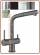3205 3-way faucet 3/8" with pull-out Metallic Grey