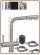 3221 3-way stainless steel faucet 3/8" with pull-out