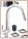 3228 3-way stainless steel faucet 3/8" with pull-out