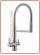 3302 3-way spring stainless steel faucet 3/8" chrome
