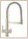 3306 3-way spring stainless steel faucet 3/8"