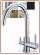 3326 3-way stainless steel faucet 3/8"