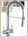 3360 Rubinetto a molla 3 vie acciaio inox 3/8"