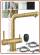 3402 Rubinetto 3 vie 3/8" acciaio inox con doccetta estraibile Ottone spazzolato