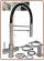 4304 Rubinetto acciaio inox 304 4 vie senza metalli pesanti 3/8" Nickel spazzolato