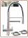 4308 Rubinetto acciaio inox 304 4 vie senza metalli pesanti 3/8"