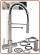 4308 Rubinetto acciaio inox 304 4 vie senza metalli pesanti 3/8" Nickel spazzolato