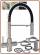 4310 Rubinetto acciaio inox 304 4 vie senza metalli pesanti 3/8" Nickel spazzolato