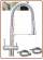 4312 Rubinetto acciaio inox 304 4 vie senza metalli pesanti 3/8"