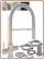 4312 Rubinetto acciaio inox 304 4 vie senza metalli pesanti 3/8" Granito avena - fragranite