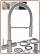 4312 Rubinetto acciaio inox 304 4 vie senza metalli pesanti 3/8" Nickel spazzolato