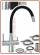 4316 4-way stainless steel metal free faucet 3/8" with soft spout