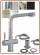 4318 4-way stainless steel mix faucet 3/8"