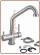 5024 5-way faucet 3/8" Brushed nickel