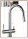 5322 5-way stainless steel metal free faucet 3/8" with pull-out