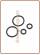 Replacement faucets spout O-ring kit for mod. 10003024-BI / BR / CS / GA / NS