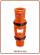(15) Autotrol 255 Injector "L" - orange (vessel 13"/14")