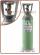 Co2 E290 rechargeable 4Kg. steel cylinder with residual valve (residual qty. 100gr) - H 590 D 140