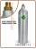 Co2 E290 rechargeable 1Kg. aluminum cylinder - H.383 x D.90mm. ACME CONN.