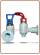 Rubinetto per refrigeratore blu o rosso 3/8"