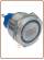 Still Water push button, 24V, 25mm, blue led